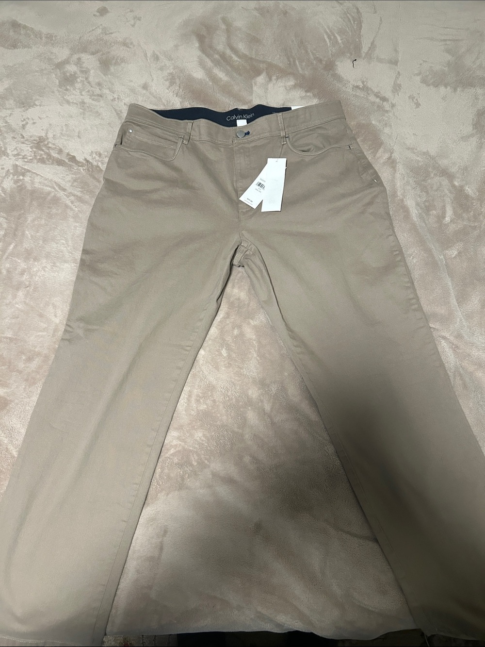 Calvin Klein Men's Tan Chinos - Classic Straight Cut